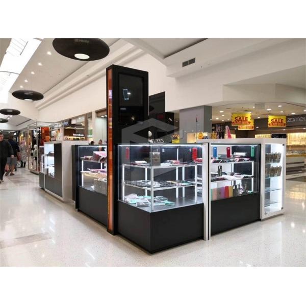 OEM Glass Mobile Phone Display Showcase 3mm Thick Stainless Steel