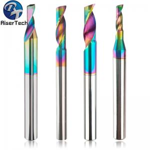 China Single Flute Tungsten Carbide Metal DLC Coating Roughing End Mill on sale