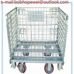 1Wire Mesh Containers storage cage/ Storage Warehouse Wire Folding Container