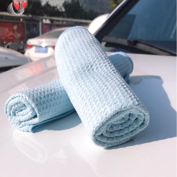 Polyester Microfiber Car Care Product 380 GSM Waffle Weave Drying Towels for Detailing