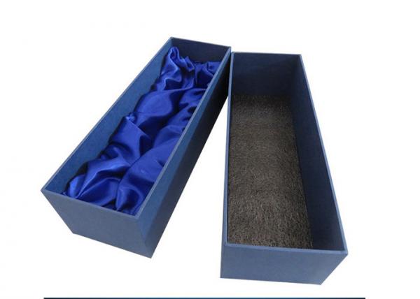 Cheap High End Long Wine Cardboard Boxes , Liquor Bottle Gift Boxes For Wine Glasses for sale