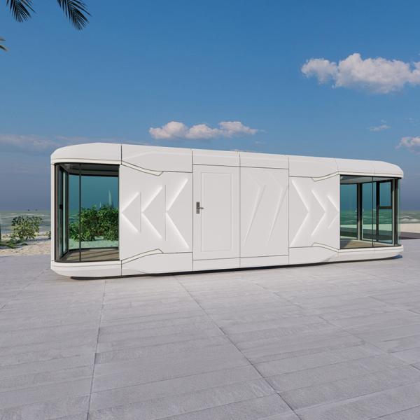 Eco Friendly Prefab Capsule House With Solar Panels Sustainable Container Capsule Hotel