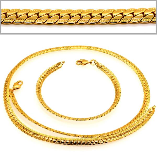 Trendy Men & woman Jewelry Wholesale 18K Real Gold Plated 5.5MM Snake Chain Necklace Brace