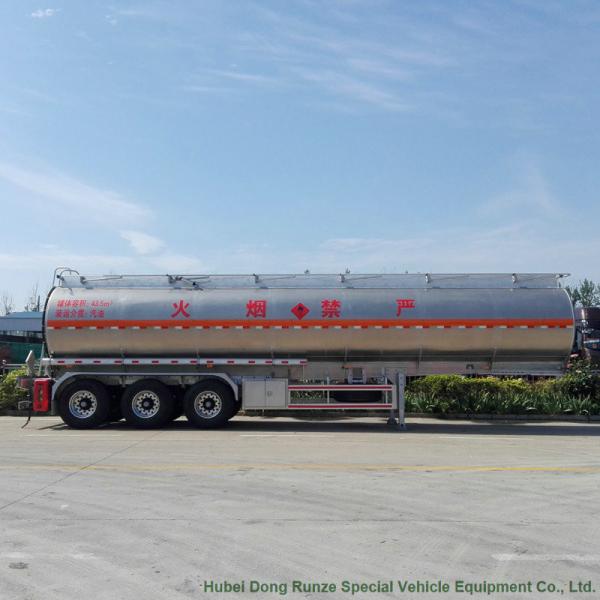 48m3 Aluminum Fuel Tanker Semi Trailer Tri Axle For Diesel ,Oil , Gasoline, Kerosene Transport 48T-50Ton