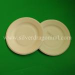 Biodegradable Sugarcane Pulp Paper lace plate, 7 inch Bagasse round lace plate,