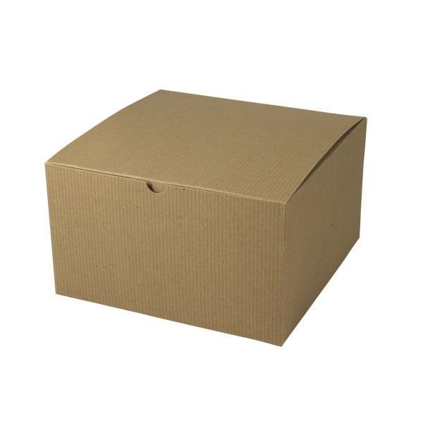 100% Recycled Paper Top Tuck Folding One Piece Corrugated Packaging Gift Boxes and Textured Groove Natural Kraft Shipping Boxes