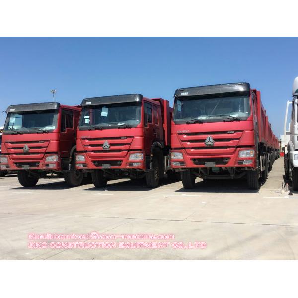 Euro 2 Red Industrial Dump Truck 6x4 Tipper Truck With Overturning Body Platform