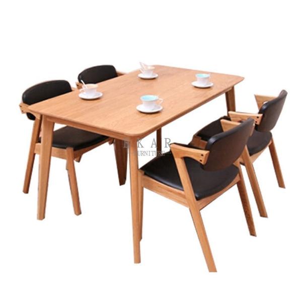 Modern Design Ash Wood Hotel Pu Leather Dining Room Chair