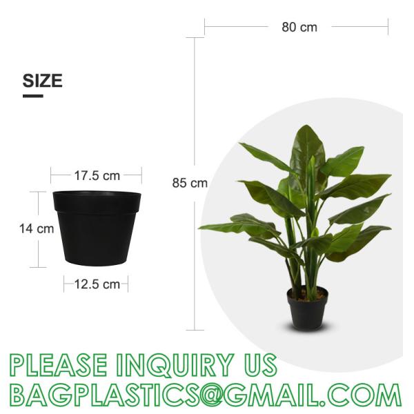 Artificial Bird of Paradise Plant 4 Feet Faux Palm Tree with 8 Trunks Faux Tree for Indoor Outdoor Modern Decoration