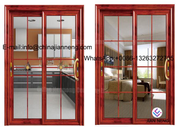 Cheap Aluminum Glass Sliding Door With 60 Series Aluminum Frame And Frosted for sale
