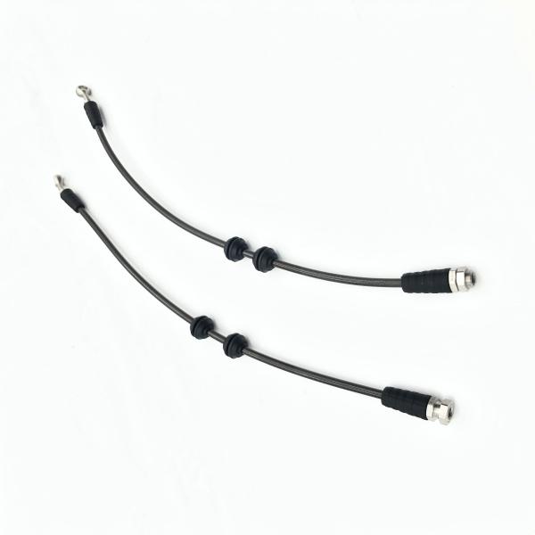 BMW 65cm Steel Braided Brake Hose Recessed Nozzle With Concave Mouth