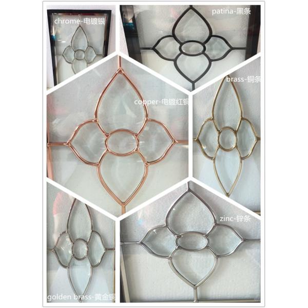 Black chrome came decorative leaded glass