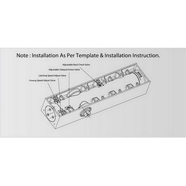 Overhead Automatic Sliding Door Closer Medium Duty Smooth Running CE Standard