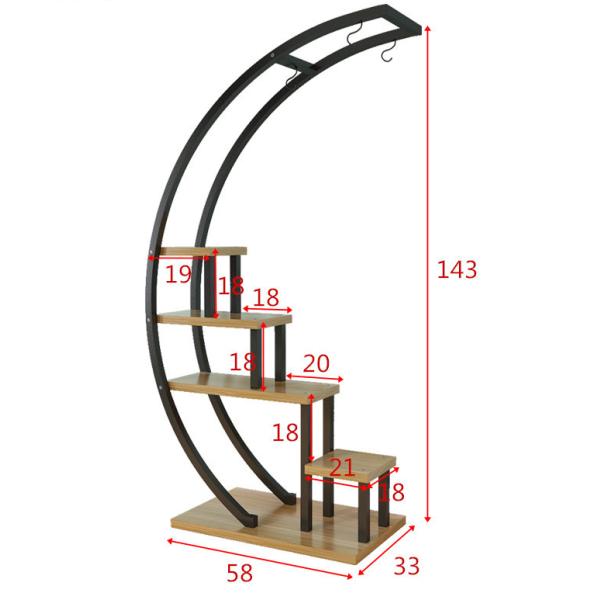 Balcony 3 Tier Plant Stand Display Shelf Racks Large
