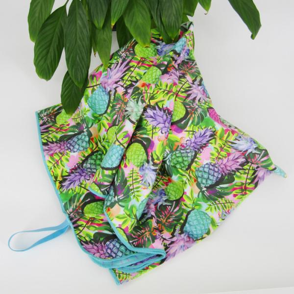 Screen Print Logo Microfiber Beach Towel With Custom Pattern