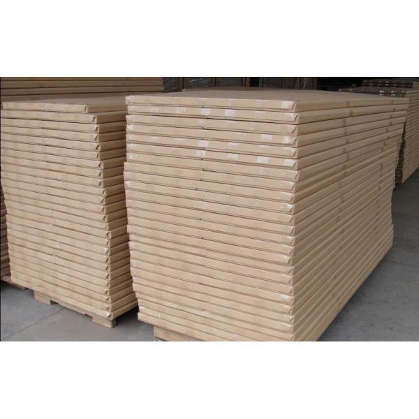 Outward Opening Interior PVC Wood Doors with frosted tempered glass