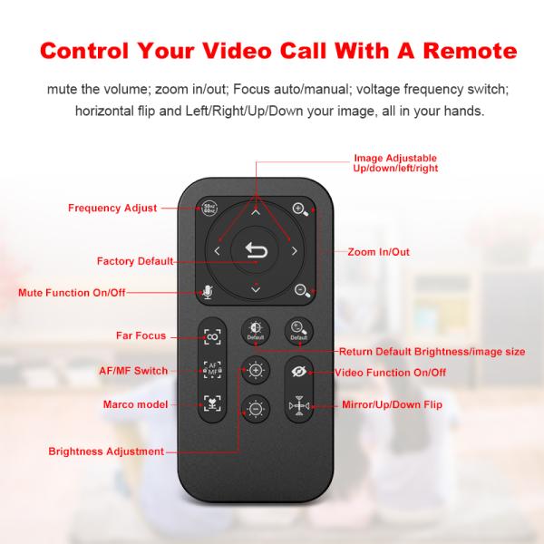 Automatic High Definition Webcam With Built In 2pcs Microphone 30fps 60fps Frame Rate