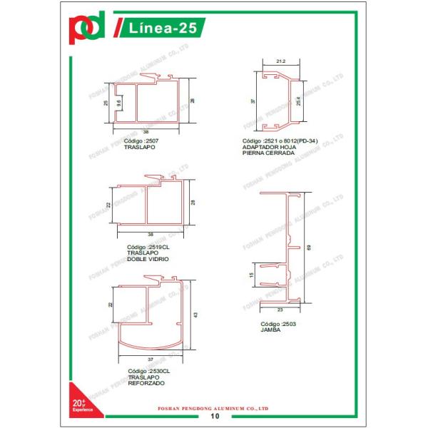0.15mm T5 Temper Wood Finish Aluminium Profiles For Bolivia Series L20 L25 L32 L5000