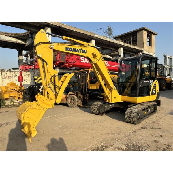 Used Komatsu Pc56-7 Excavator With Original Hydraulic Valve In Low Hours In Shanghai