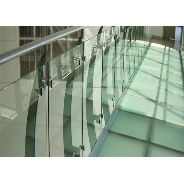 Flat / Bent Tempered Safety Glass High Strength 10mm Toughened Glass For Curtain Wall
