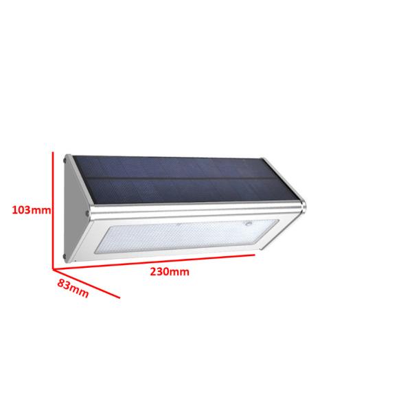 Mircroware Sensor Waterproof IP65 Outdoor Solar Wall Lamp With Light Fixture Gardens Use