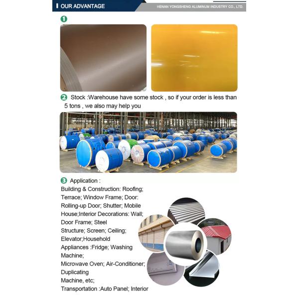 3003 3004 3005 Durable Color Coated Aluminum Coil Roll For Gutter Coil