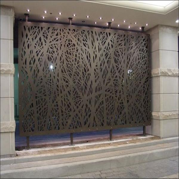 Laser Cutting Perforated Facade Wall Decoration with Carved Aluminum Cladding Panel