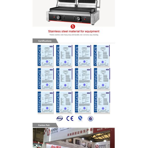 Commercial Electric Grill Parts with Non-Stick Cooking Surface and 220V Power Supply