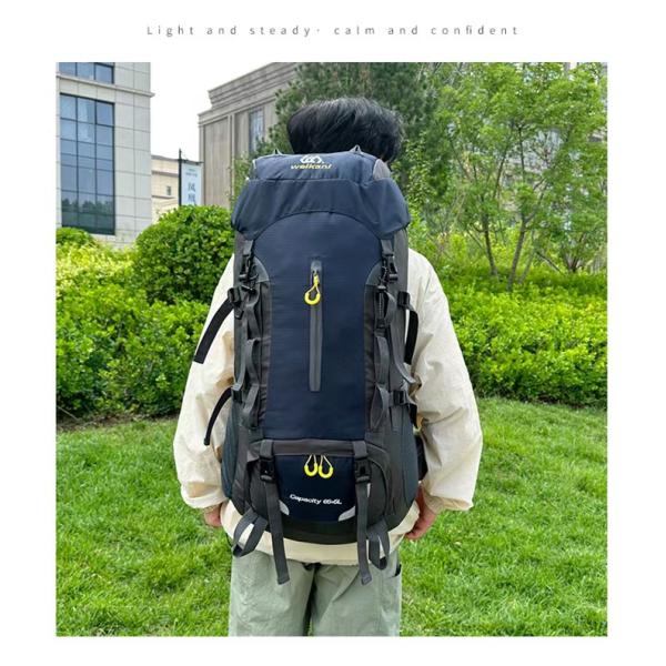 Outdoor Camping Travel Gear Backpack with Soft Zipper Polyester Lining and Big Capacity 30-40L Capacity