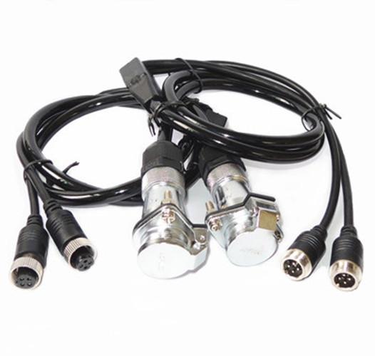 13 Pin Trailer Plug 4 Pin Aviation Backup Camera Cable For Truck Video System