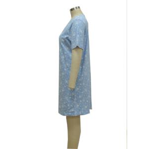 Print Single Jersey Ladies Night Dresses Sleepwear Summer Cotton Nightgowns