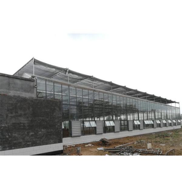 Beautiful Appearance Agricultural Glass Greenhouse Venlo Type For Exhibition