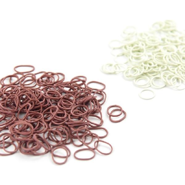 Highly Elastic Soft Rubber Bands Brown White Black Individually Wrapped Bag