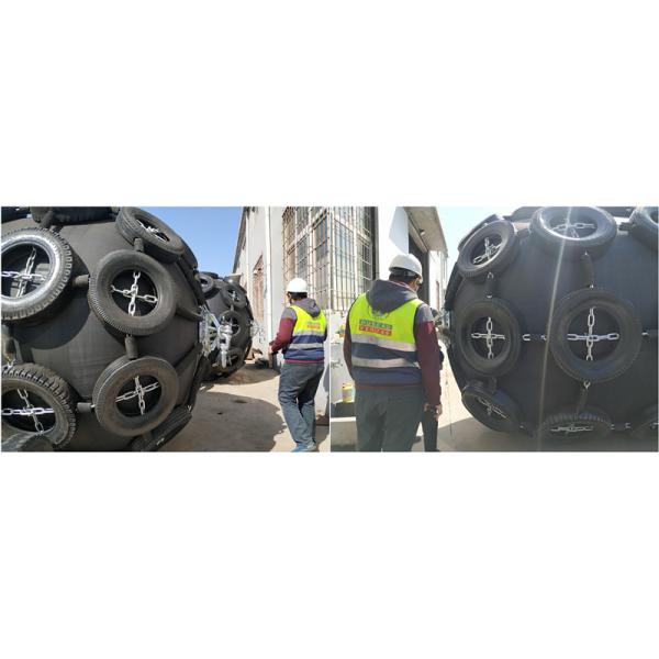 Chain Net Yokohama Pneumatic Fender Rubber Black Boat Bumper Guard