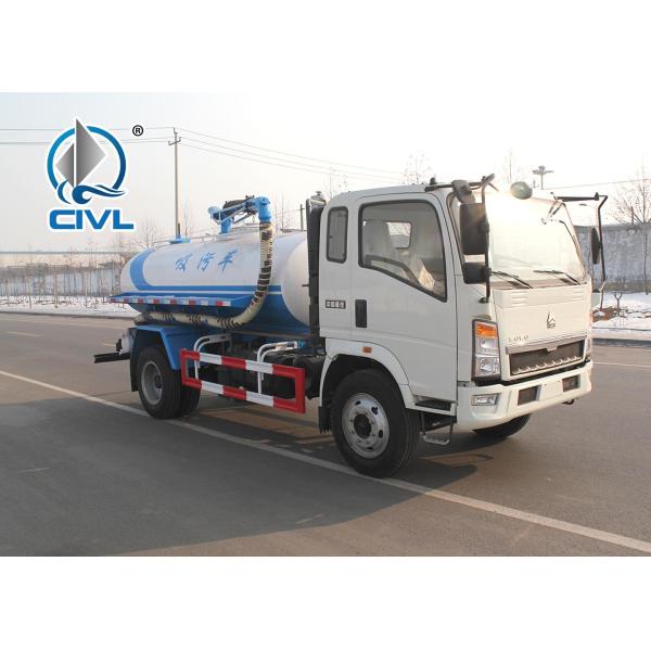 New Light Type 5 - 6CBM LHD 4X2 Sewage Suction Truck Sinotruk Howo7, Combination Sewer Cleaning Truck