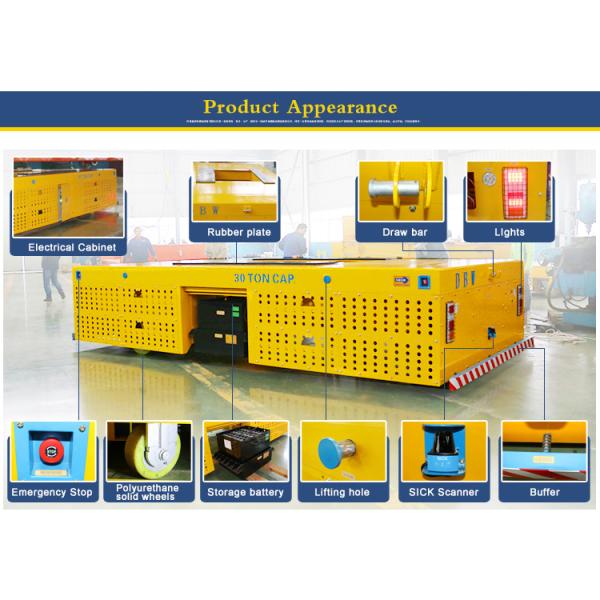 Material Transport Trackless Transfer Cart Motorized Slab Electric Mold