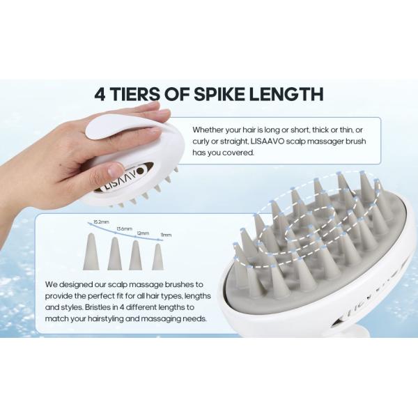 Interchangeable Scalp Massager Brush Soft / Moderate / Hard Scalp Massage Hair Wash