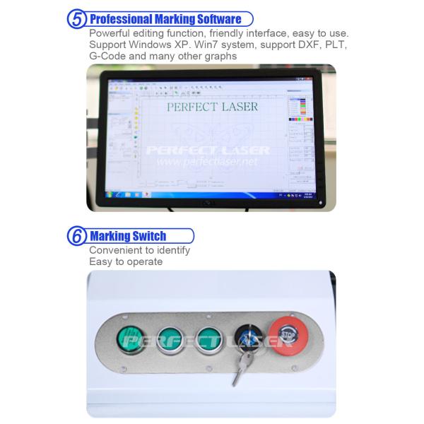 Stainless Steel , Carbon Steel Floor Type Fiber Laser Marking Machine Laser Printer