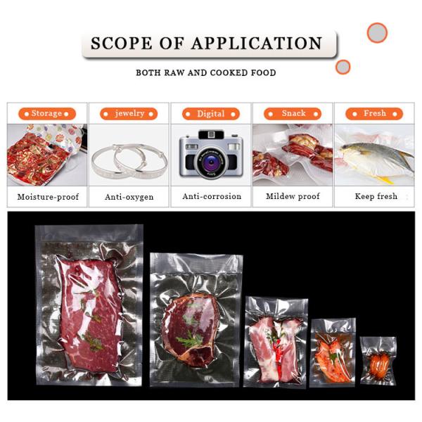 Kunden spezifische Größe Lebensmittel Vakuum ierer Verpackungs beutel Sous Vide Koch beutel für Lebensmittels parer Aufb