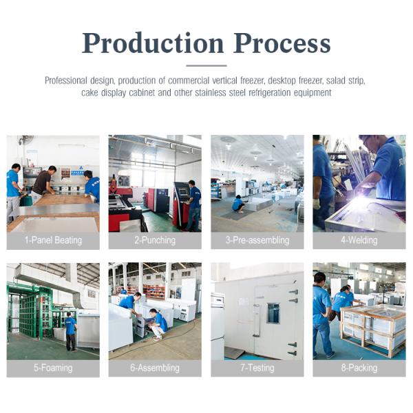 Commercial Kitchen Freezer Single Temperature Stainless Steel Double Door Refrigerator Air Cooled Refrigerator