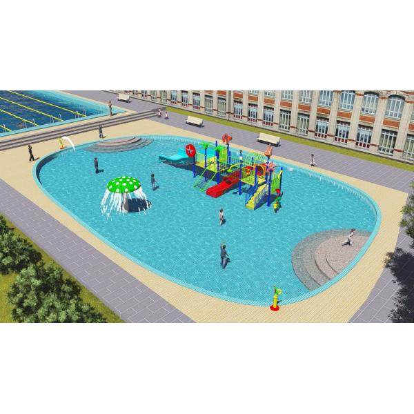 Customized Amusement Water Park Fiberglass Water Slide Aqua Park Design