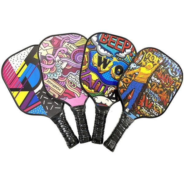 PP Honeycomb UV Print Carbon Fiber Pickleball Paddle Customized Logo