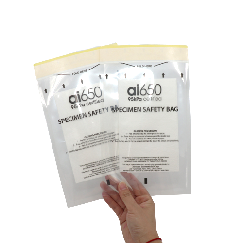 Laboratory Specimen Transport Bag 3 Layer Leak Proof Sealed High Pressure