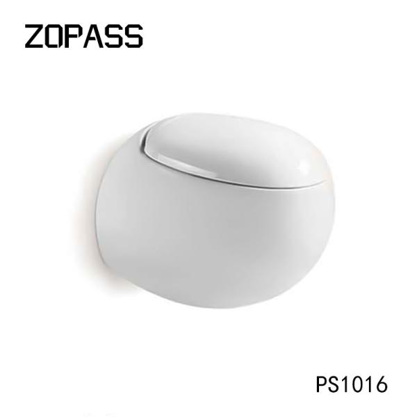 Gravity Flush Wall Hung Toilet Bowl Space saver Compact Water Closet