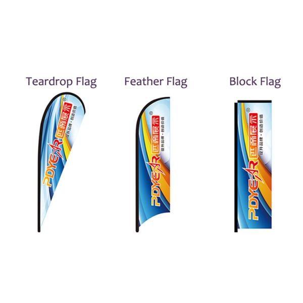 Digital Printing Feather Teardrop Beach Flag With CE Certified
