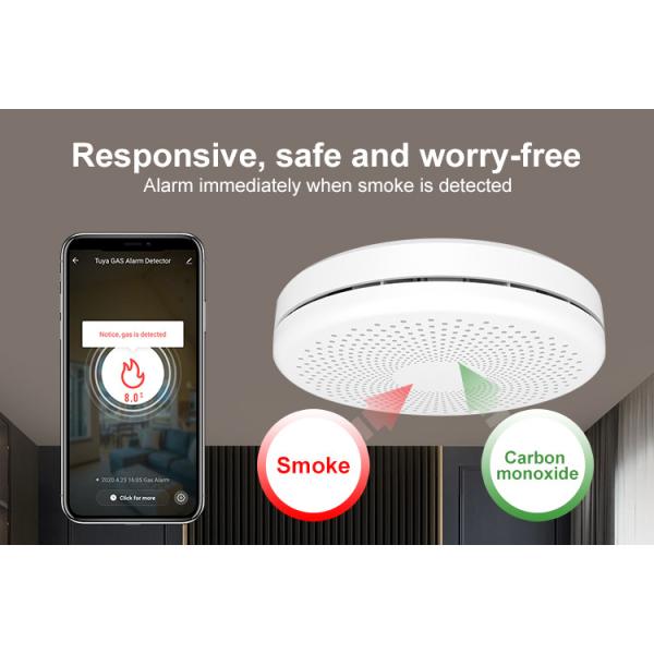 Tuya Smart Smoke Carbon Monoxide Detector Wireless Smoke Alarm CO Alarm