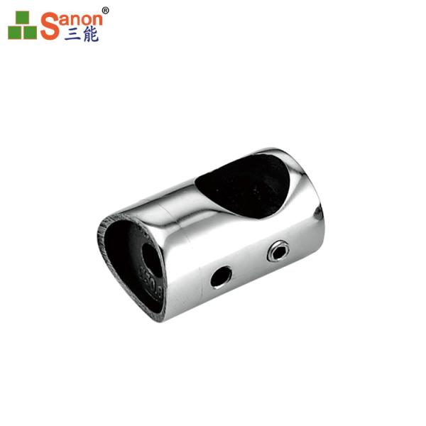 SS304 Threading Double Hole Rod Stainless Steel Railing Fittings Welding Connection