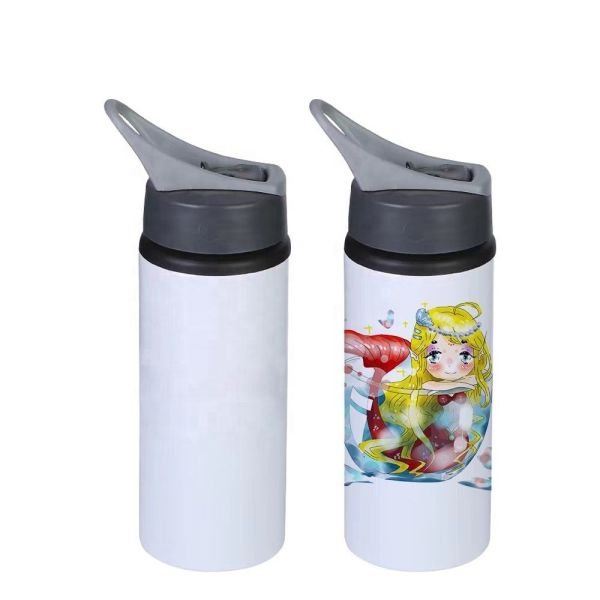 Sports Travel Sublimation Aluminum Water Bottles 20 oz Blank Sublimation Tumblers With Lid And Straw