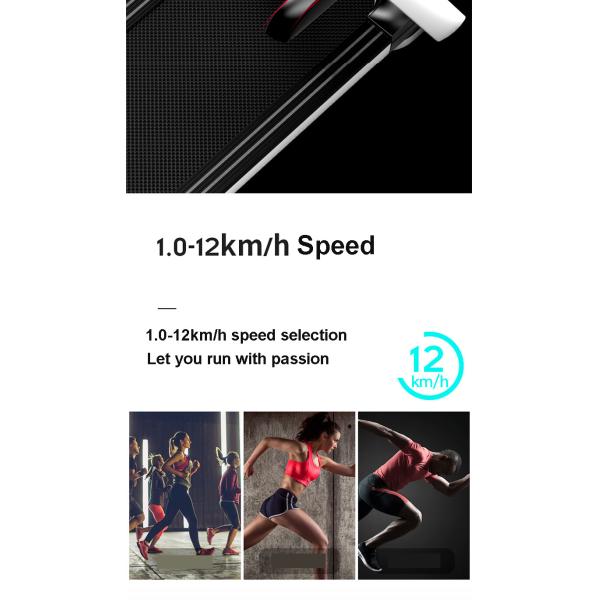 Home Use Anti Slip Foldable Mini Treadmill 1.0 - 12km/h