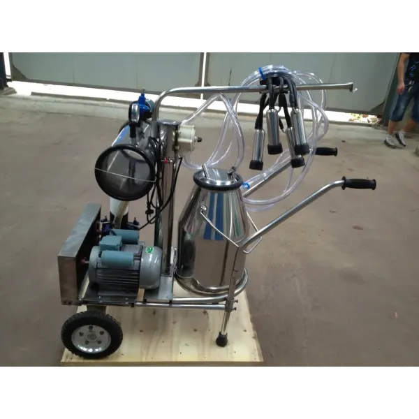 Single Cow 220V/50Hz ISO9001 Certified Portable Vacuum Pump Milking Machine for Small Dairy Farms